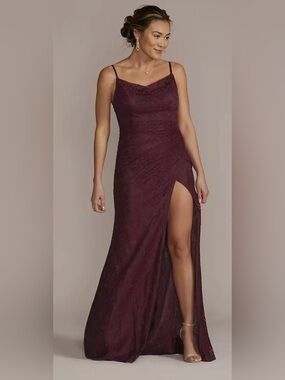David’s Bridal GALINA SIGNATURE

Lace Draped Cowl Neck Dress
STYLE# GS290114